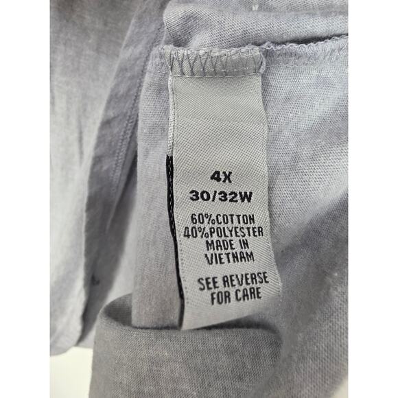 Catherines Flowy Top 4x (30/32) Womens Plus Size Gray V Front V Back Pullover - Picture 4 of 6